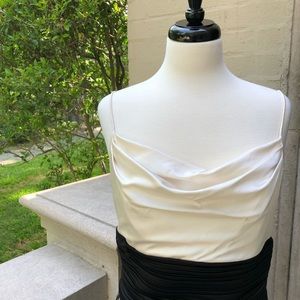 ⭐️🆕[Chetta B] Silk Crean Black Cocktail Dress 👗